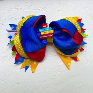 New school girls hair bow back to school